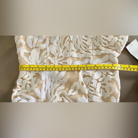 Dress The Population Sharon Gown Small White Sequins Mermaid Dress - Picture 15 of 15